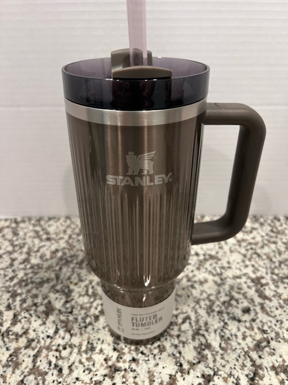 Stanley Fluted Travel Tumbler - Gunmetal Brown- 40 oz New